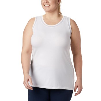 Columbia Ženske Majice Bez Rukava - PFG Slack Water Knit Plus Size Bijele | KGQP-97821